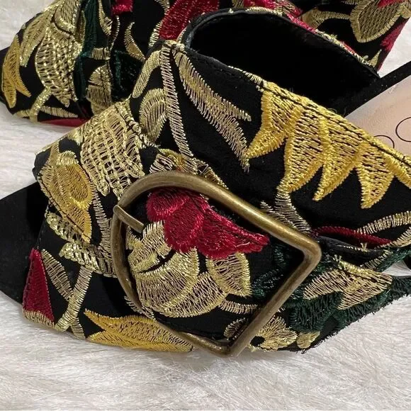 Sole Society Embroidered Bold Floral Design Mule -- 7 - Picture 4 of 10